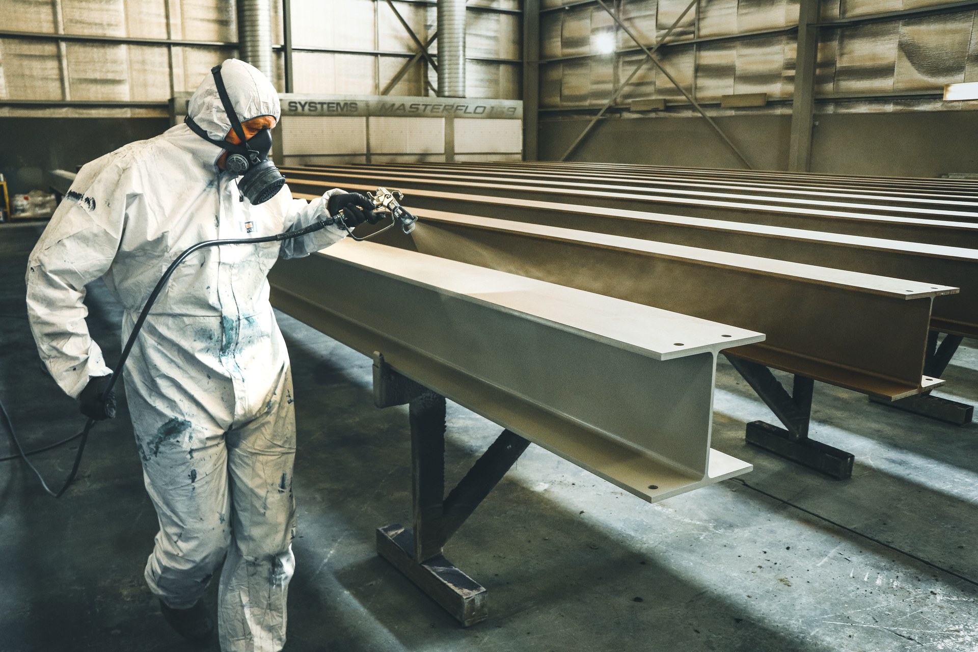 Structural steel framework representing fire-rated coating expertise