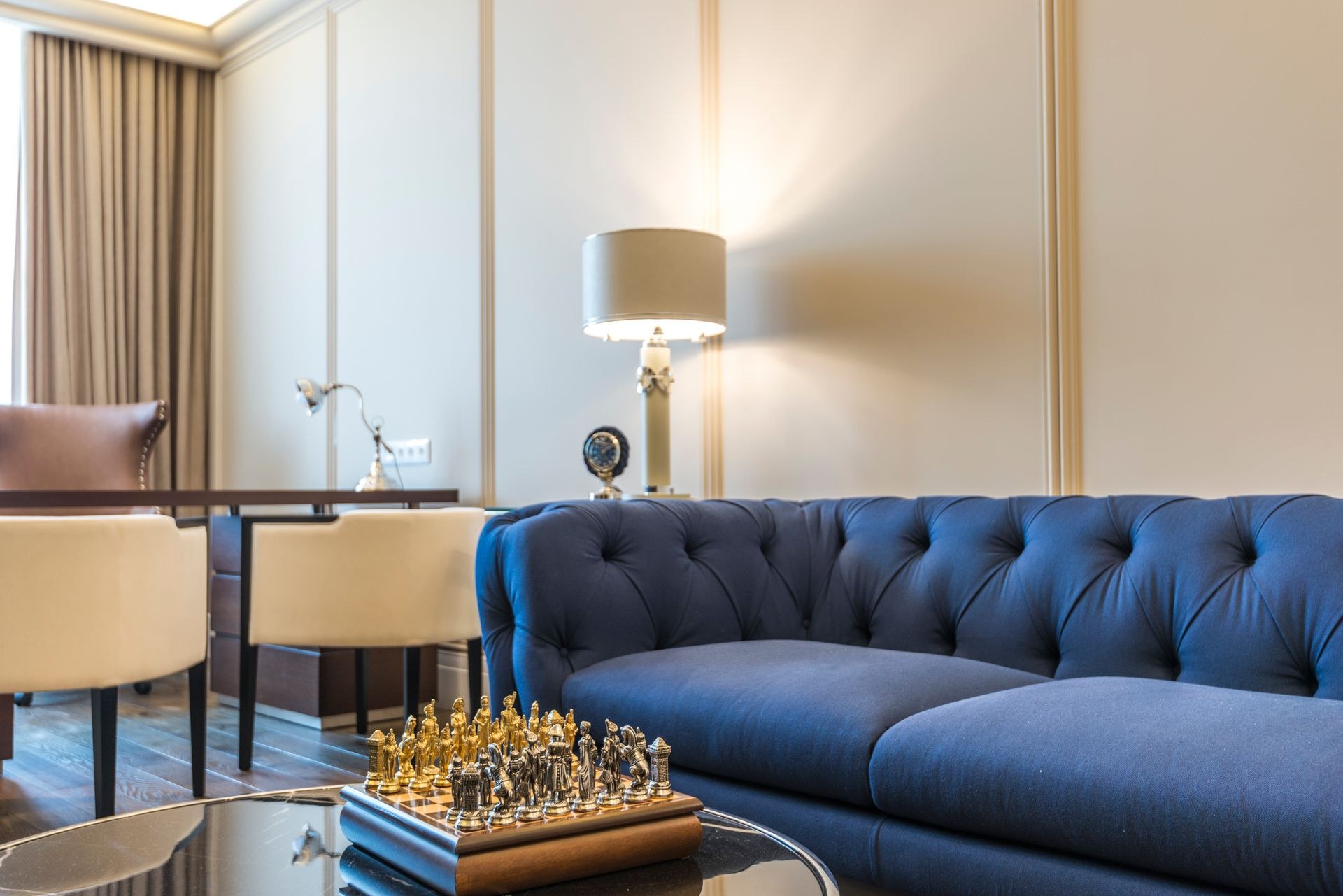 Stylish residential interior with professionally painted feature walls